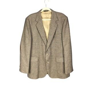 Imperial Hagger Wool Blazer Sports Jacket Brown 46L Elbow Suede Patches